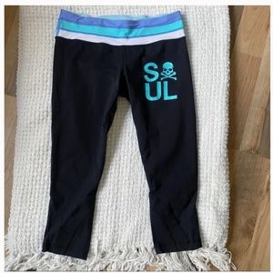lululemon athletica SoulCycle run inspire crop capri legging black sz 10